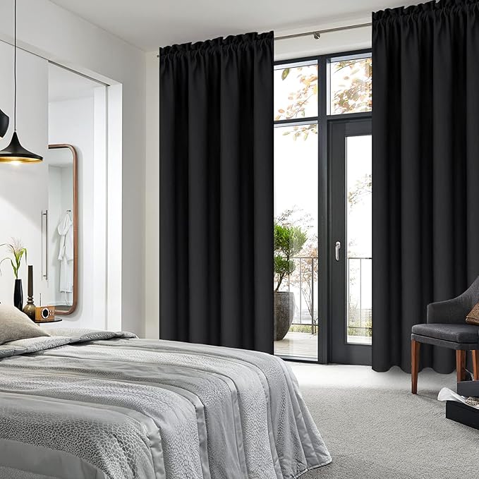 DWCN Blackout Curtains for Bedroom – Thermal Insulated Energy Saving Drapes for - Image 2