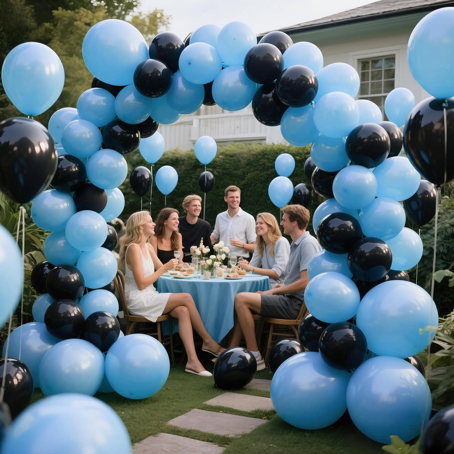 KAWKALSH Baby Blue Balloon Arch Kit 111Pcs 18 12 5 Inch Latex Party Balloons Garland for Birthday Baby Shower Wedding Engagement Anniversary