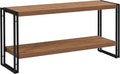 2 Shelf Bookcase Small Display Book Shelf Rustic Industrial, Brown