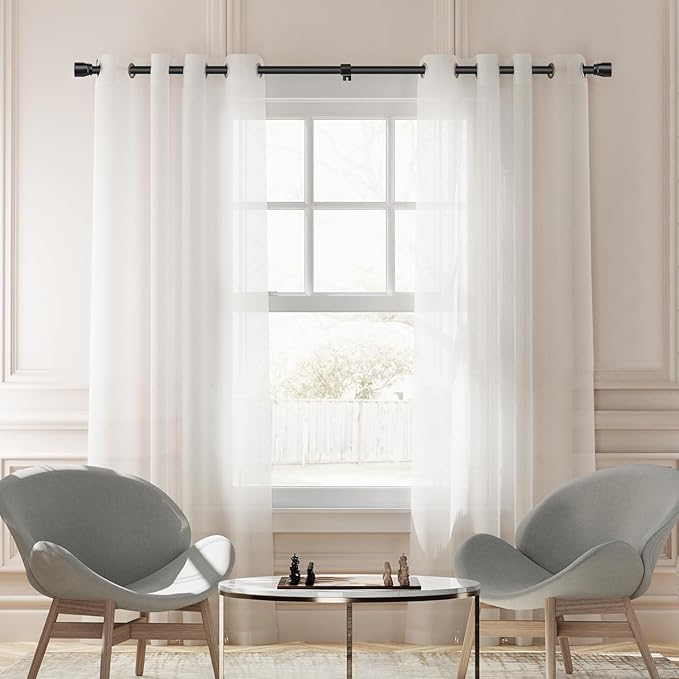 1” Diameter Curtain Rods Itself is 30 to144 inch 1 Pack Fit 30-142 inch - Image 6