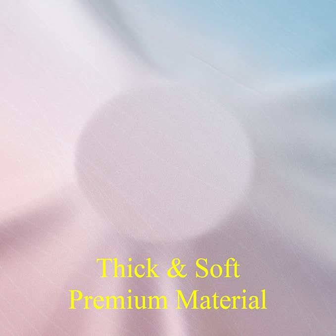 Estelar Textiler Pink and Blue Curtains 63 Inch Length 2 Panels, Ombre Total - Image 8