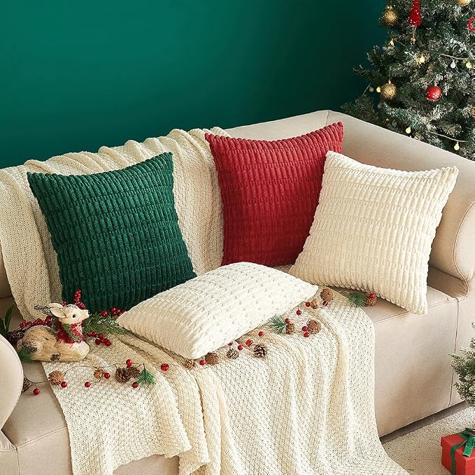 MIULEE Pack of 2 Corduroy Decorative Throw Pillow Covers 18x18 Inch Soft Boho - Image 8