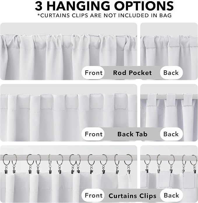Deconovo Back Tab and Rod Pocket Blackout Curtains - Image 2