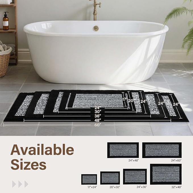 48x32 Large Bathroom Rugs Washable Non Slip, Soft Absorbent Quick Dry Mats - Image 6