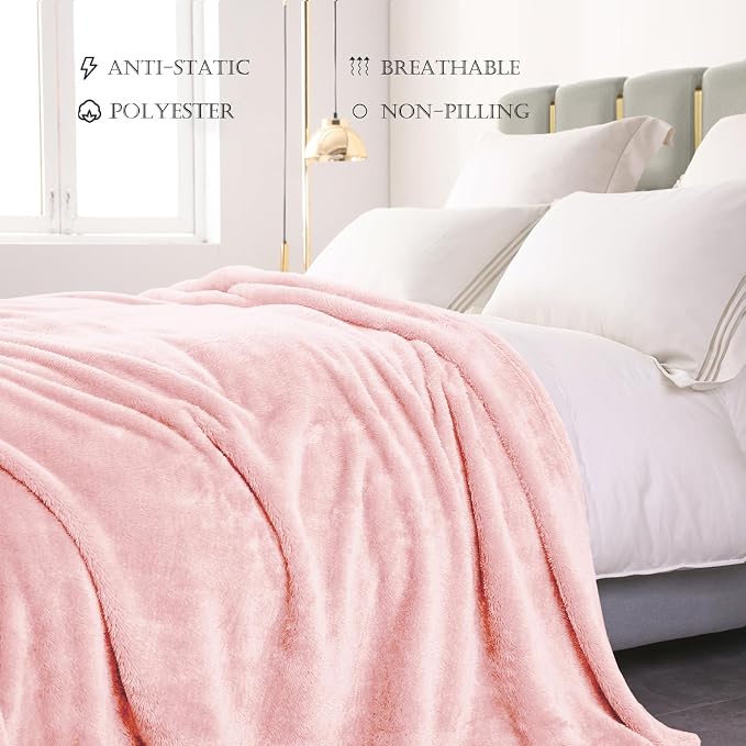 Exclusivo Mezcla Plush Fuzzy Fleece Bed Blanket King Size, Super Soft, Fluffy - Image 5