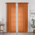 OWENIE Sheer Curtains 72 Inches Long 2 Panels Set, Light Filtering Sheer by OWENIE