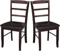 International Concepts Madrid Ladder Back Chair, Java, Rich Mocha