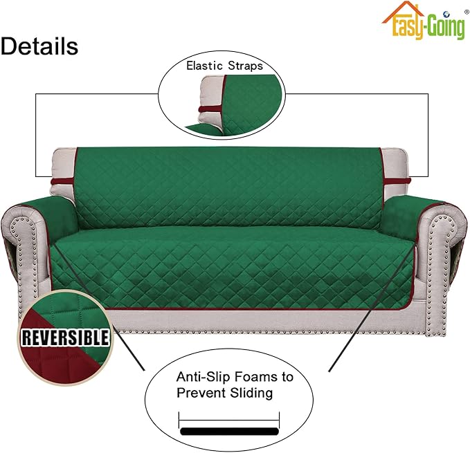 Easy-Going Reversible Loveseat Couch Cover - Image 3