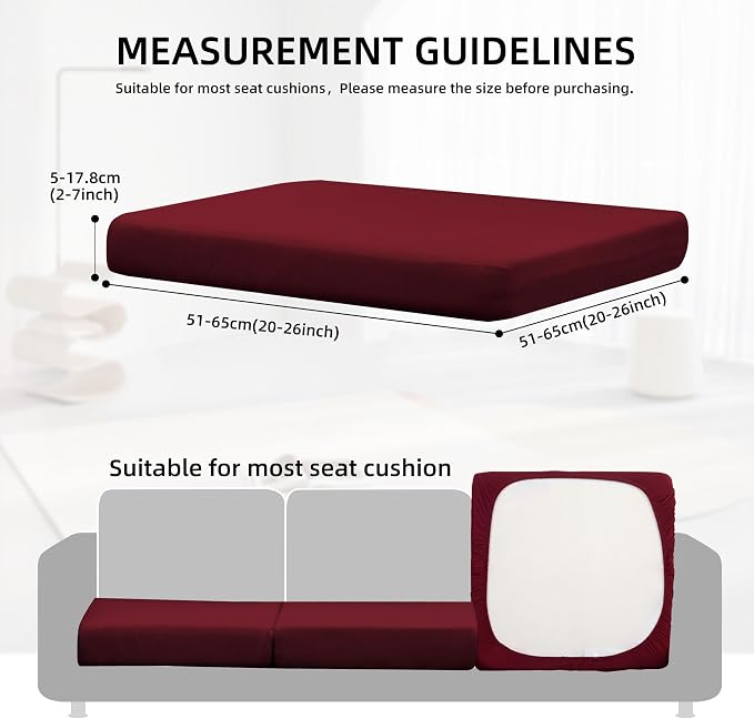 12Pcs Outdoor Cushion Covers, Patio Cushion Covers, Stretch Elastic Slipcovers - Image 2