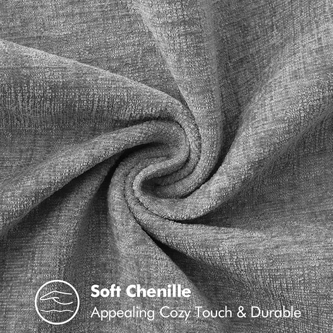 MIULEE Pack of 2 Couch Throw Pillow Covers 24x24 Inch Dark Gray Farmhouse - Image 3