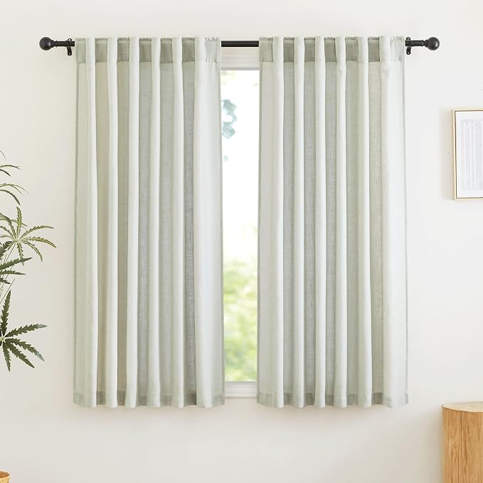 RYB HOME Linen Kitchen Curtains by RYBHOME