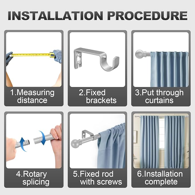 Silver Curtain Rods for Bedroom - Image 5
