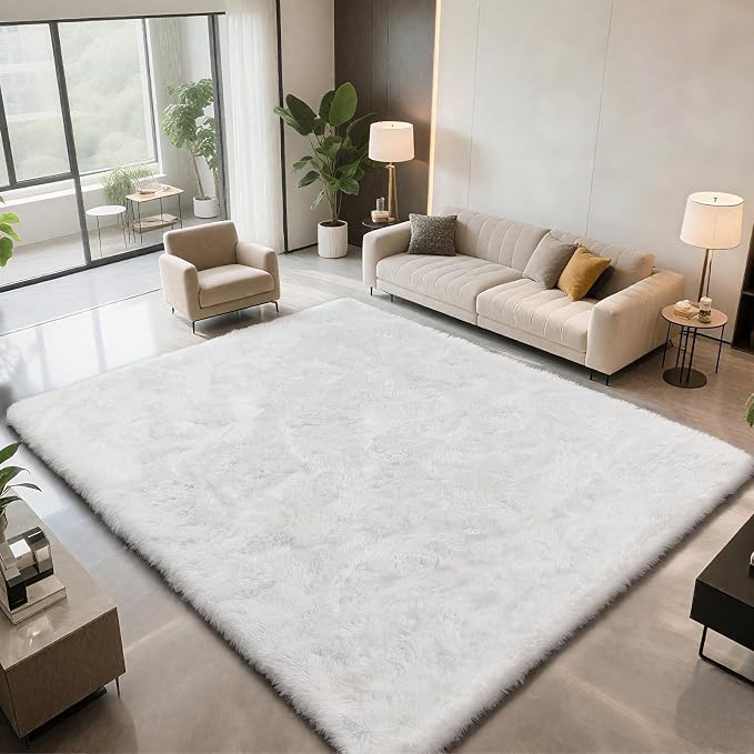Shag Area Rugs for Living Room 8X10 Ultra Soft Fluffy Area Rugs for Bedroom Dorm - Image 2