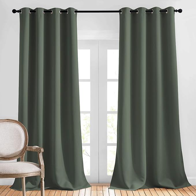 NICETOWN Bedroom Blackout Curtains 120 inch Long by NICETOWN