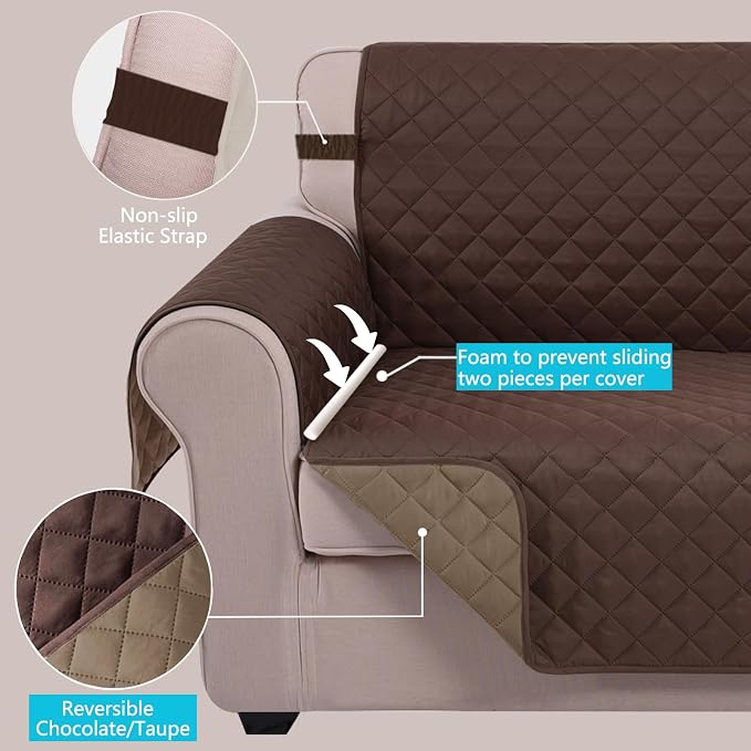 U-NICE HOME Recliner Chair Covers Reversible Chair Cover Pet Covers - Image 3