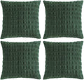Fancy Homi Set of 4 Dark Green Boho Decorative Throw Pillow Covers 16x16 Inch by Fancy+Homi
