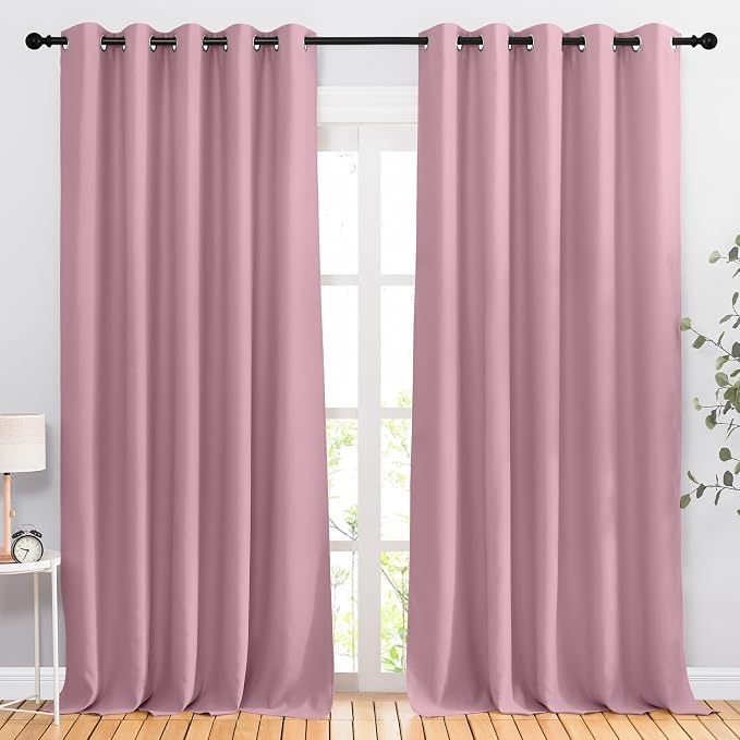 NICETOWN Blackout Room Divider Curtains 118 inches Long 2 Panels, Grommet by NICETOWN