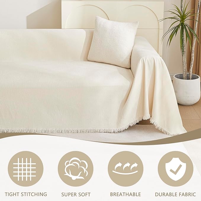 MYSKY HOME Couch Cover for Pets, Sofa Slipcover Sectional L Shape Chenille - Image 2
