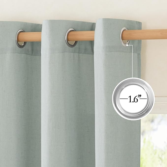 NICETOWN Rustic Linen 132 inch Long Curtains - Image 3