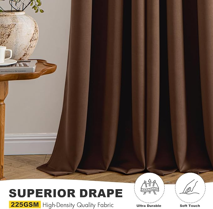 MIULEE Bedroom Blackout Curtains Thermal Insulated Room Darkening Drapes - Image 5