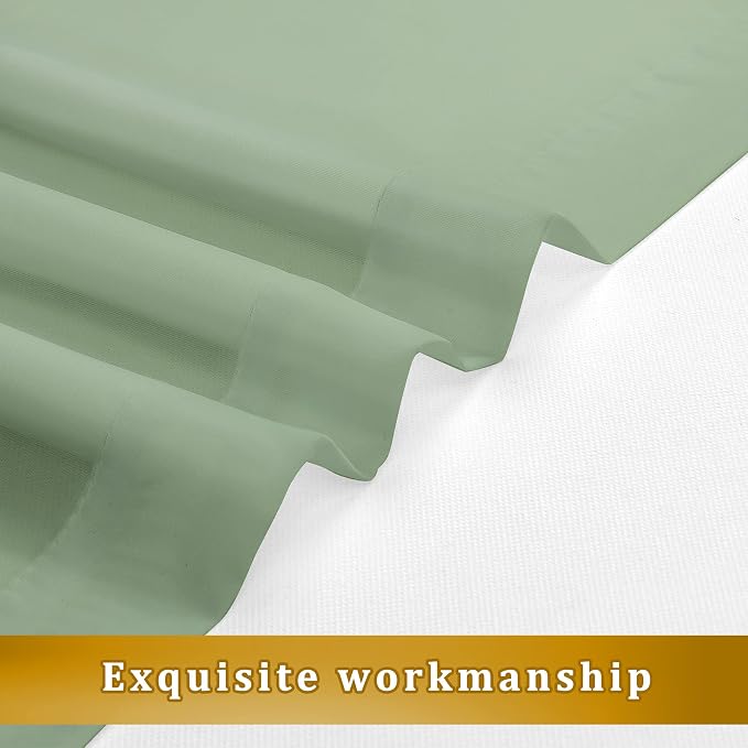 Aiyufeng Sage Green Sheer Curtains 36 inches Long 2 Panels, Rod Pocket - Image 6