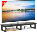 45" Large TV Riser for 32-60 inch TV, TV Riser Stand Shelf with Steel Legs, Tabletop TV Stand Riser for Home Office,Black
