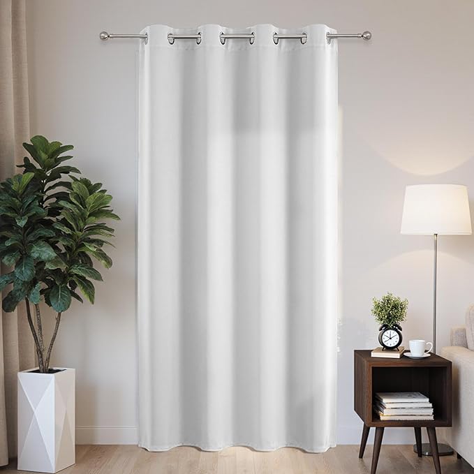 Joydeco Blackout Patio Sliding Door Curtains 108 Inches Long, Grommet Privacy by JOYDECO