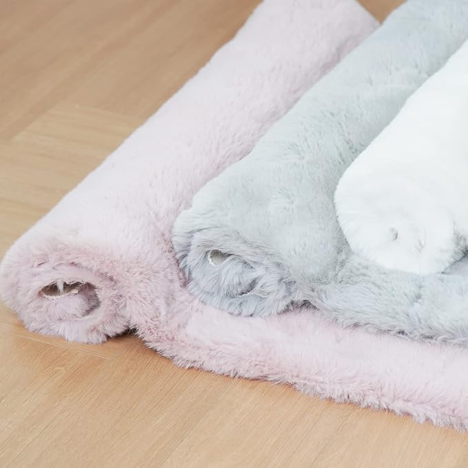 Ghouse Ultra Soft Faux Rabbit Fur Rug, Machine Washable Area Rugs - Image 7