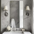 ANDY STAR Chrome Bathroom Mirrors for Over Sink, 24x48 Inch Polished Silver Mirror for Wall, Rectangular Metal Framed Vanity Mirror -Modern Clean Design with Superior Stainless Steel Frame