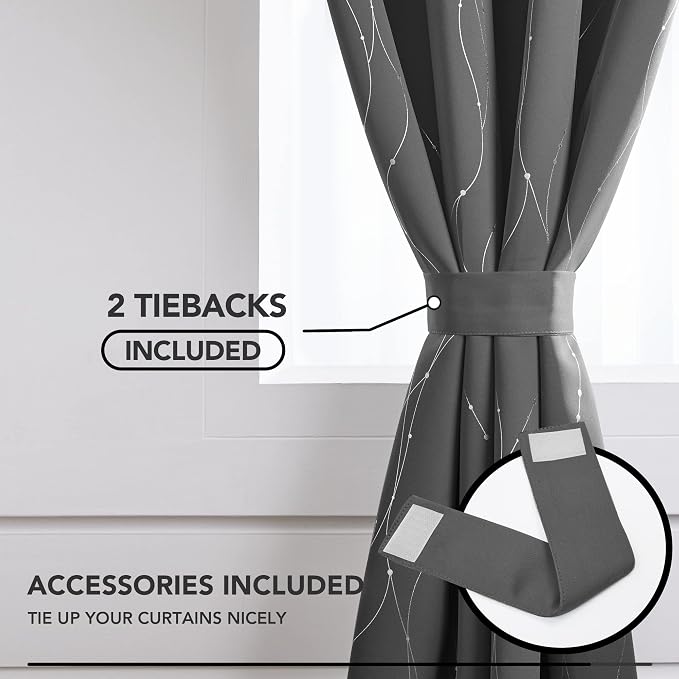 Deconovo Blackout Curtain, Thermal Insulated Soundproof Grommet Drapes - Image 4