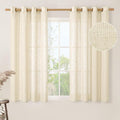 LAMIT Beige Linen Curtains 54 Inches Long by LAMIT