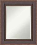 Amanti Art Brown Wall Mirror 32x26 Moab Brown Bronze Rectangle Bathroom Mirror for Wall Decor Living Room, Medium Modern Frame, Hangs Horizonally and Vertically, Bathroom Decor, Beveled Edge
