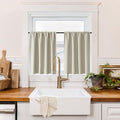RYB HOME 100% Blackout Basement Curtains 24 inches Long, Heat & UV Blocking by RYBHOME