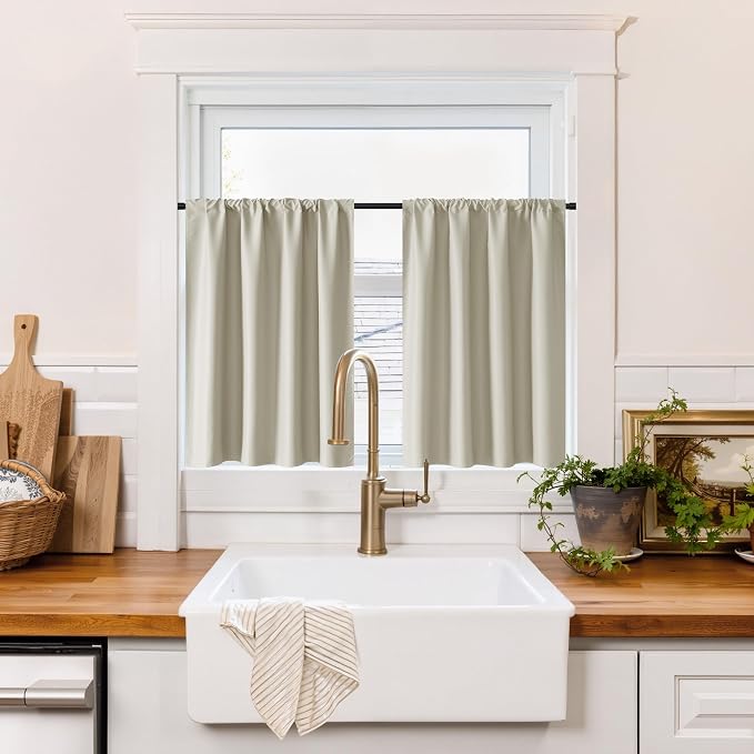 RYB HOME 100% Blackout Short Curtains by RYBHOME