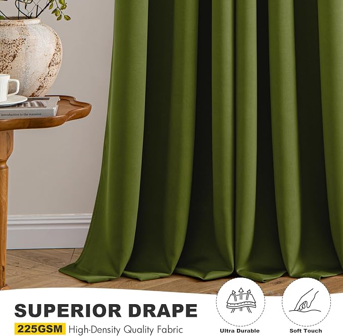 MIULEE Bedroom Blackout Curtains Thermal Insulated Room Darkening Drapes - Image 5