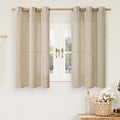 LAMIT 54 Inch Brown Linen Curtains by LAMIT