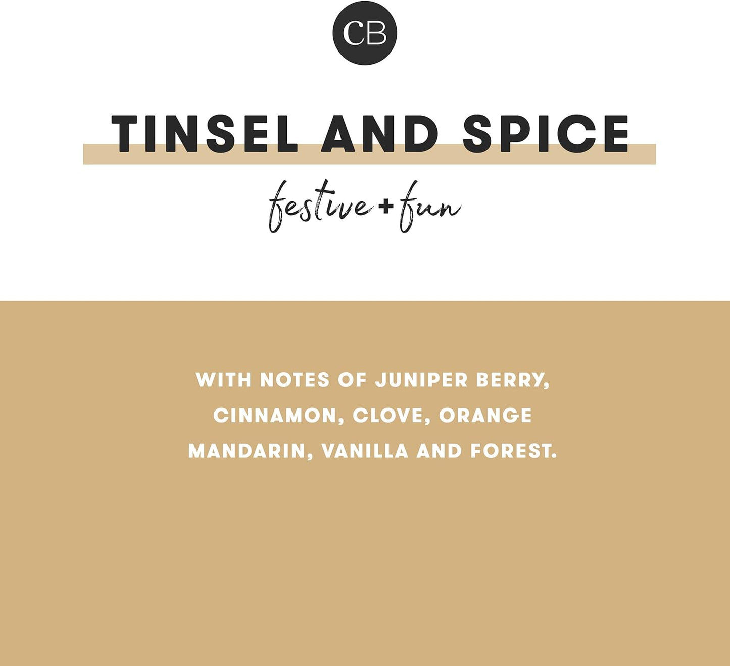 Capri Blue Tinsel & Spice Scented Candles for Home - Glimmer Inverted Jar Candles - Soy Candles - Holiday Candle with Mulberry & Gold Ombre Glass Holder (10 oz)