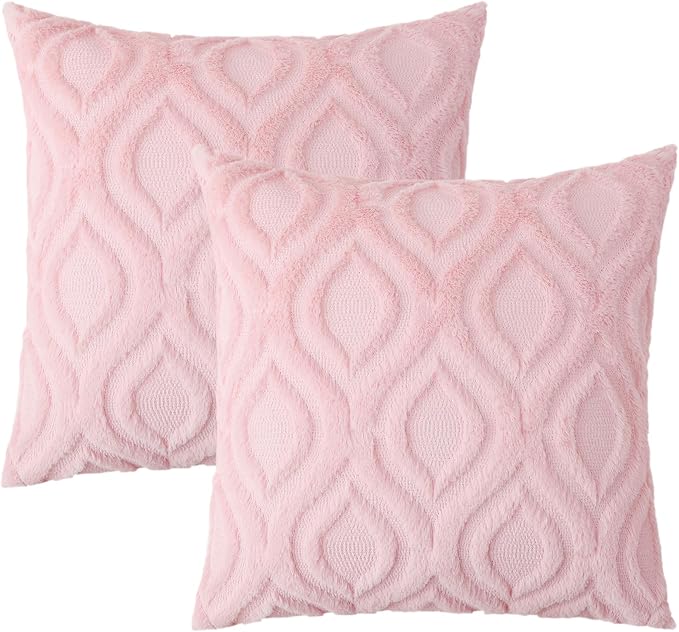 decorUhome Summer Throw Pillow Covers 26x26 Inch Set of 2, Soft Plush Faux Wool - Image 9