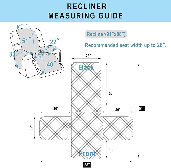 Recliner Chair Covers Reversible Sofa Cover Couch Cover - Image 3