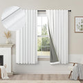 Small Blackout Curtains 45 Inches Long 2 Panels Short Linen Look Heat Blocking by Pitalk