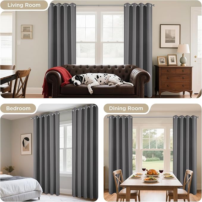 Joydeco Blackout Curtains 54 Inch Length 2 Panels Set, Thermal Insulated Long - Image 6