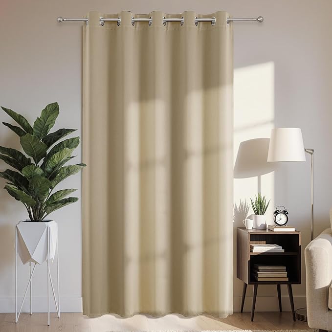 Joydeco Blackout Patio Sliding Door Curtains 96 Inches Long, Grommet Privacy by JOYDECO
