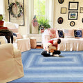 Homespice Denim Blue Jute Braided Rug 5x8' for Living Room, Bedroom Rug and Dining Room. Pet Friendly. Decor Styles- Farmhouse Rug, Rustic, Vintage, Cottage, Primitive, Country, Boho Rug