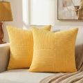 Fancy Homi 2 Packs Yellow Decorative Throw Pillow Covers 16x16 Inch by Fancy+Homi