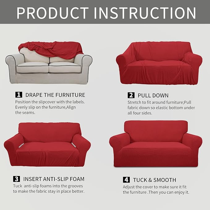 Easy-Going Stretch Oversized Chair Sofa Slipcover 1-Piece Couch Sofa Cover - Image 6