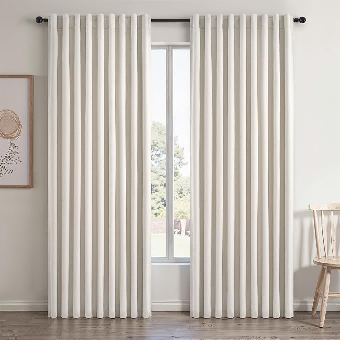 Topfinel Extra Wide 70 Inch Length Blackout Curtains 108 Inches Long 2 Panels by Topfinel
