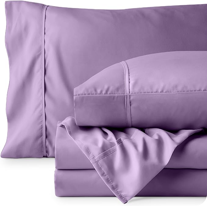 Bare Home Twin XL Sheet Set - College Dorm Size - Luxury 1800 Ultra-Soft Microfiber Twin Extra Long Bed Sheets - Deep Pockets - Easy Fit - Extra Soft - 3 Piece Set - Bed Sheets (Twin XL, Lavender)