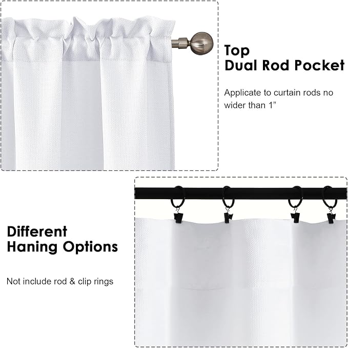 OWENIE Bob 1 PCS White Valances - Image 4