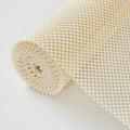 Beautysaid Shelf and Drawer Liner for Kitchen Cabinet, Non Adhesive Non Slip Shelf Paper Thickened for Dresser Pantry Shelve Bathroom Protector Liner Breathable Mat(Cream White Weave,23.6 in x 10 FT)