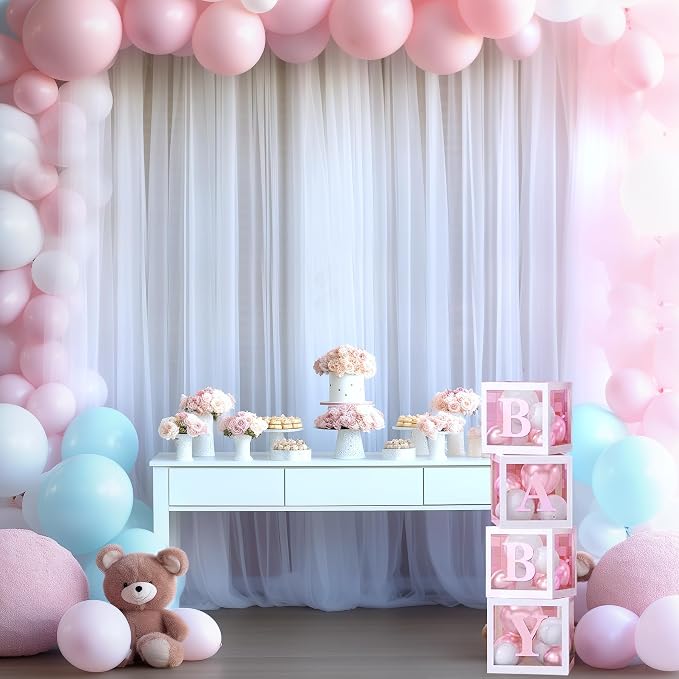 10ft x 15ft White Tulle Backdrop Curtain - Image 4